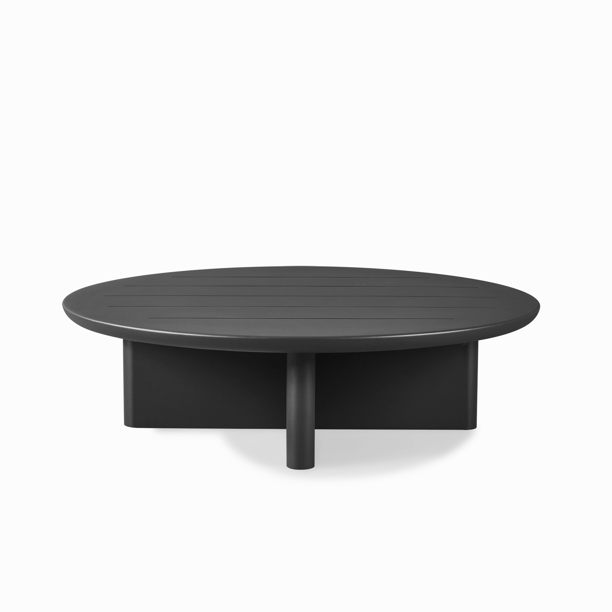 Victoria Aluminum Round Slatted Coffee Tableoutdoor coffee table for patio or lounge