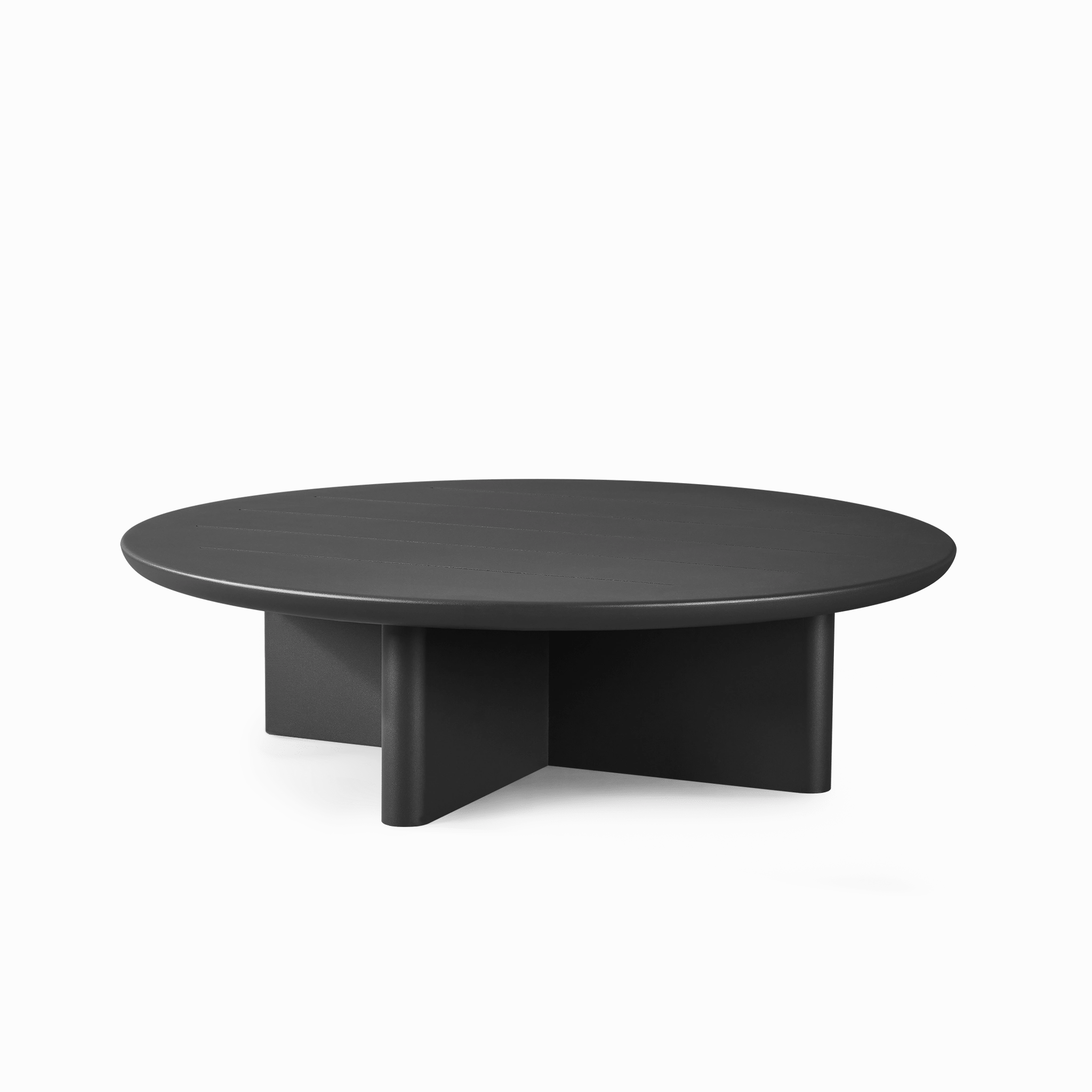 Victoria Aluminum Round Slatted Coffee Table