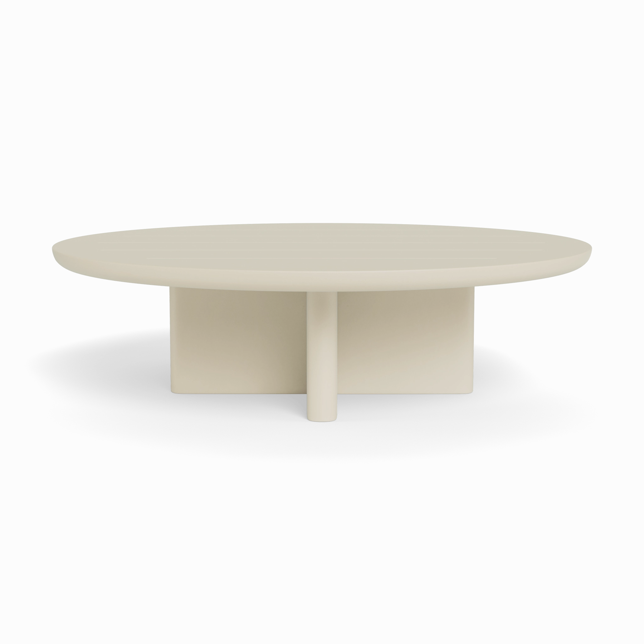 Victoria Aluminum Round Slatted Coffee Table
