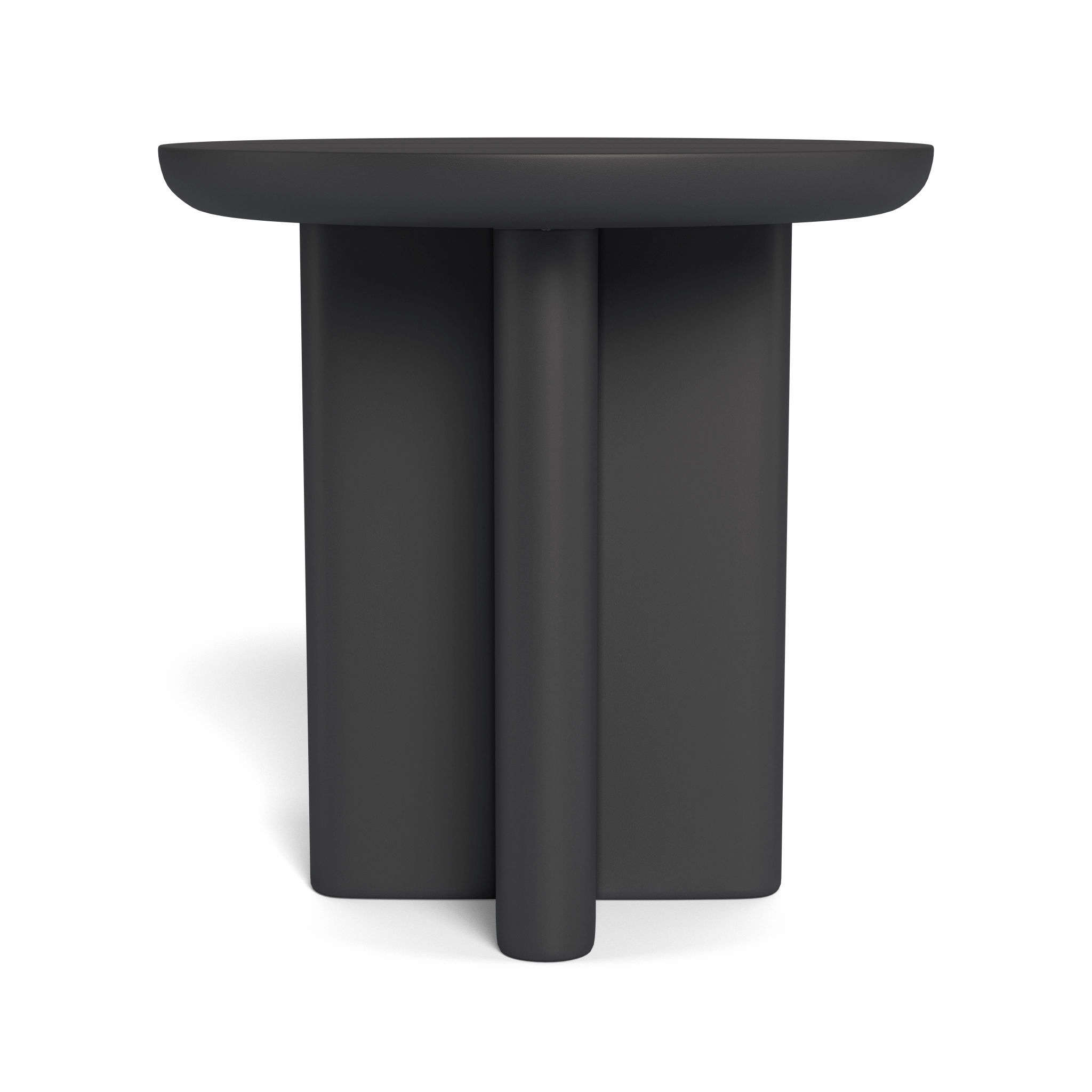 Victoria Aluminum Round Slatted Side Table