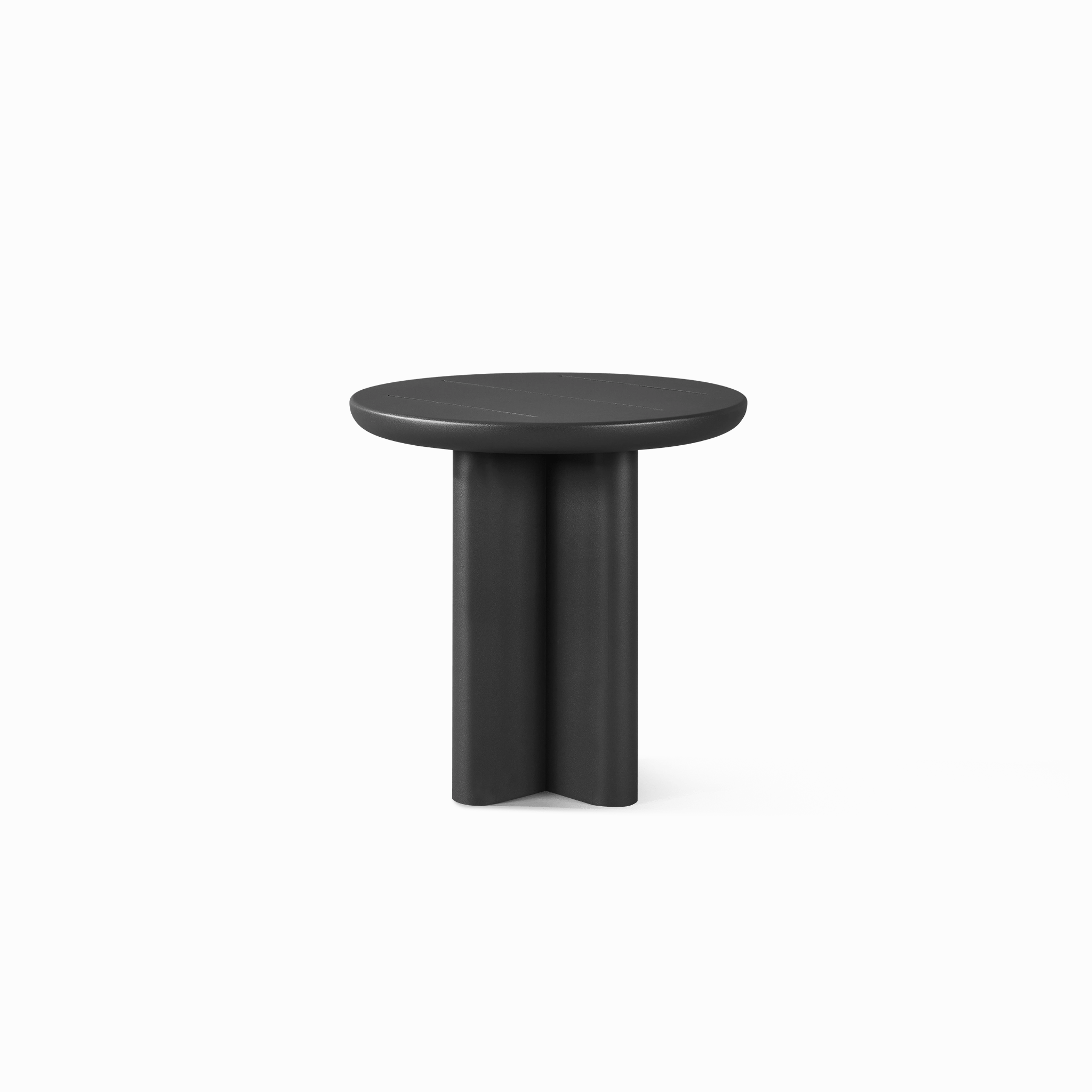 Victoria Aluminum Round Slatted Side Table