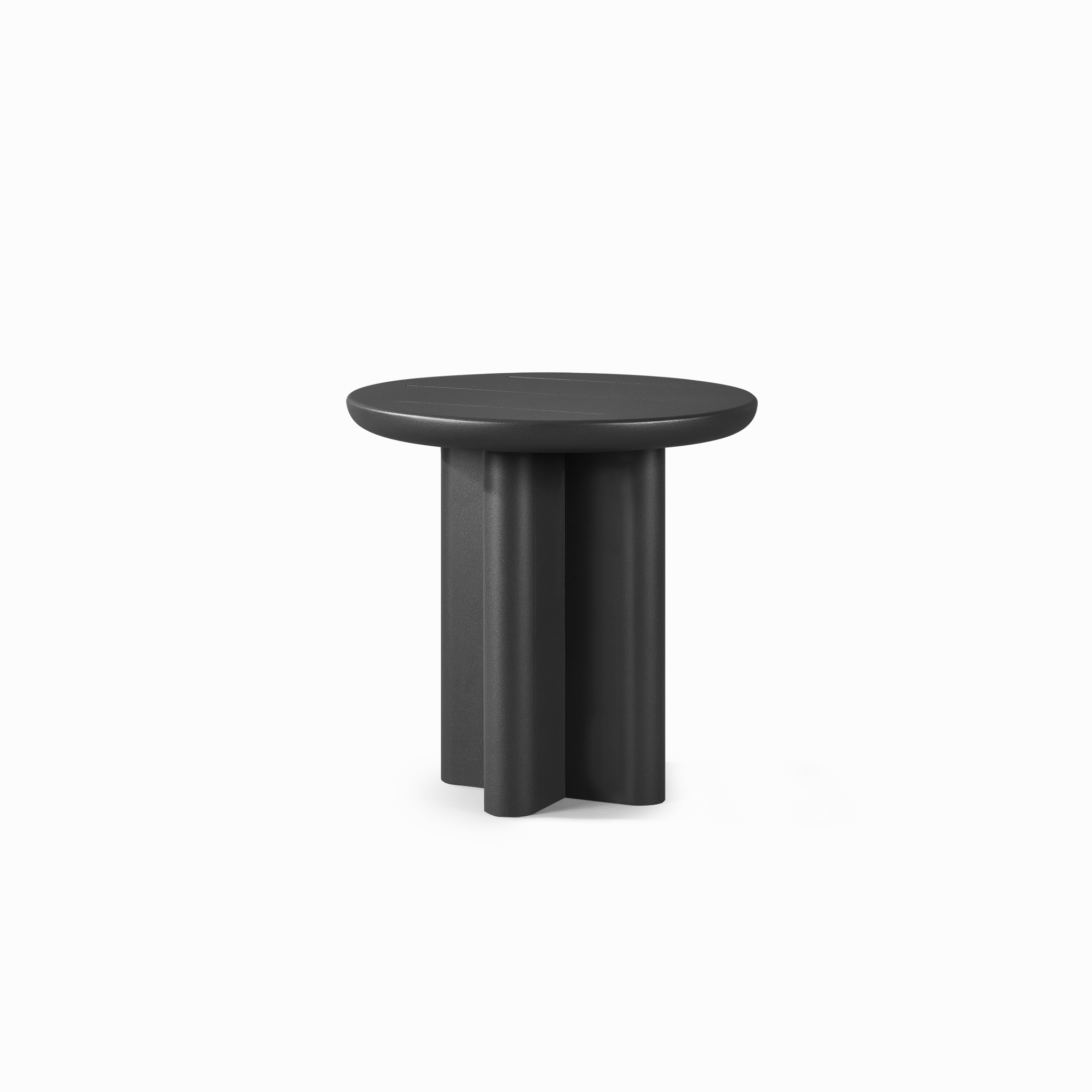 Victoria Aluminum Round Slatted Side Table