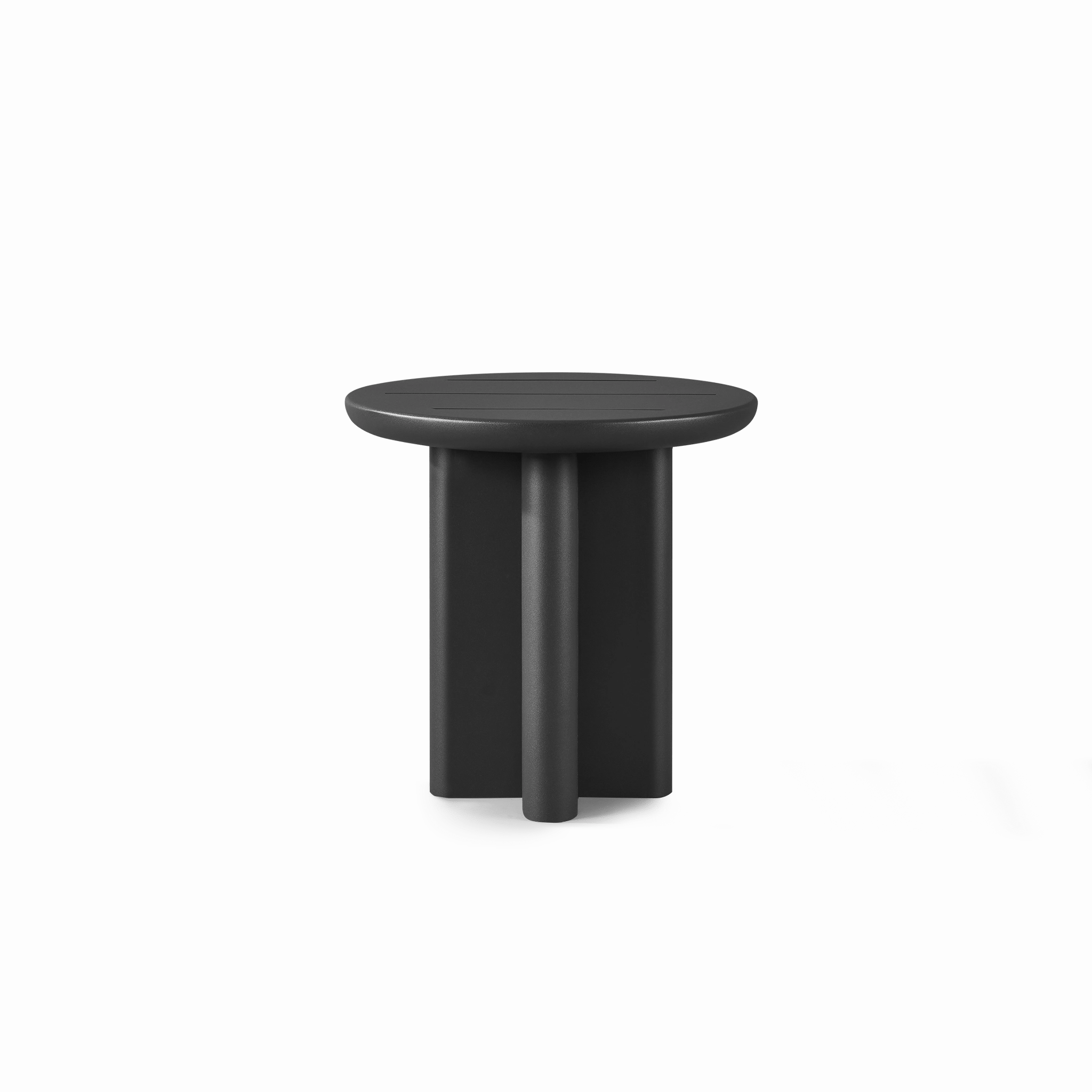 Victoria Aluminum Round Slatted Side Table
