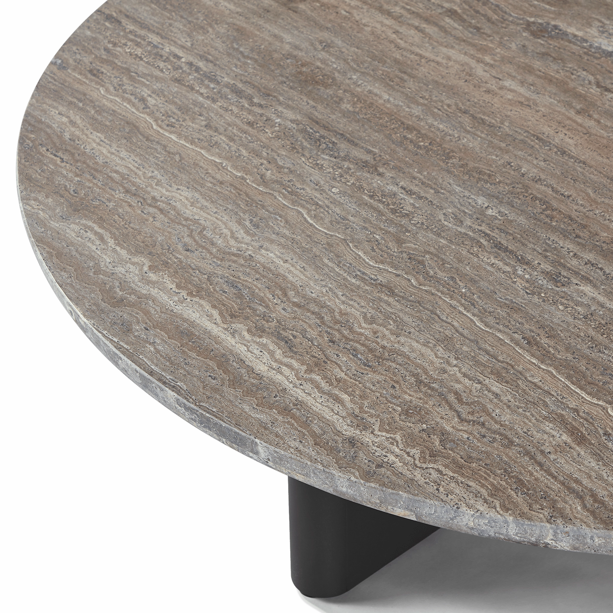 Victoria Aluminum Round Stone Coffee Table