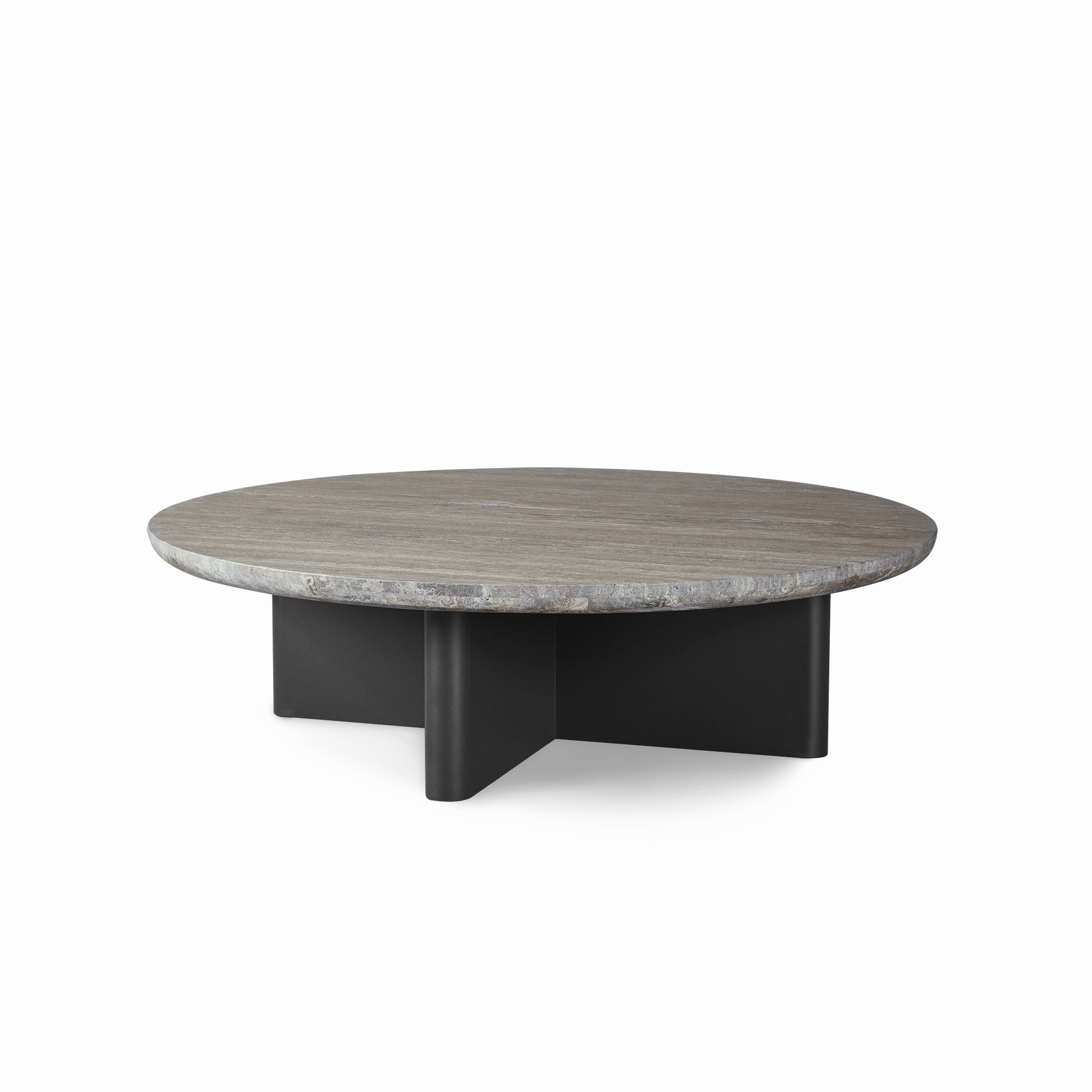 Victoria Aluminum Round Stone Coffee Table