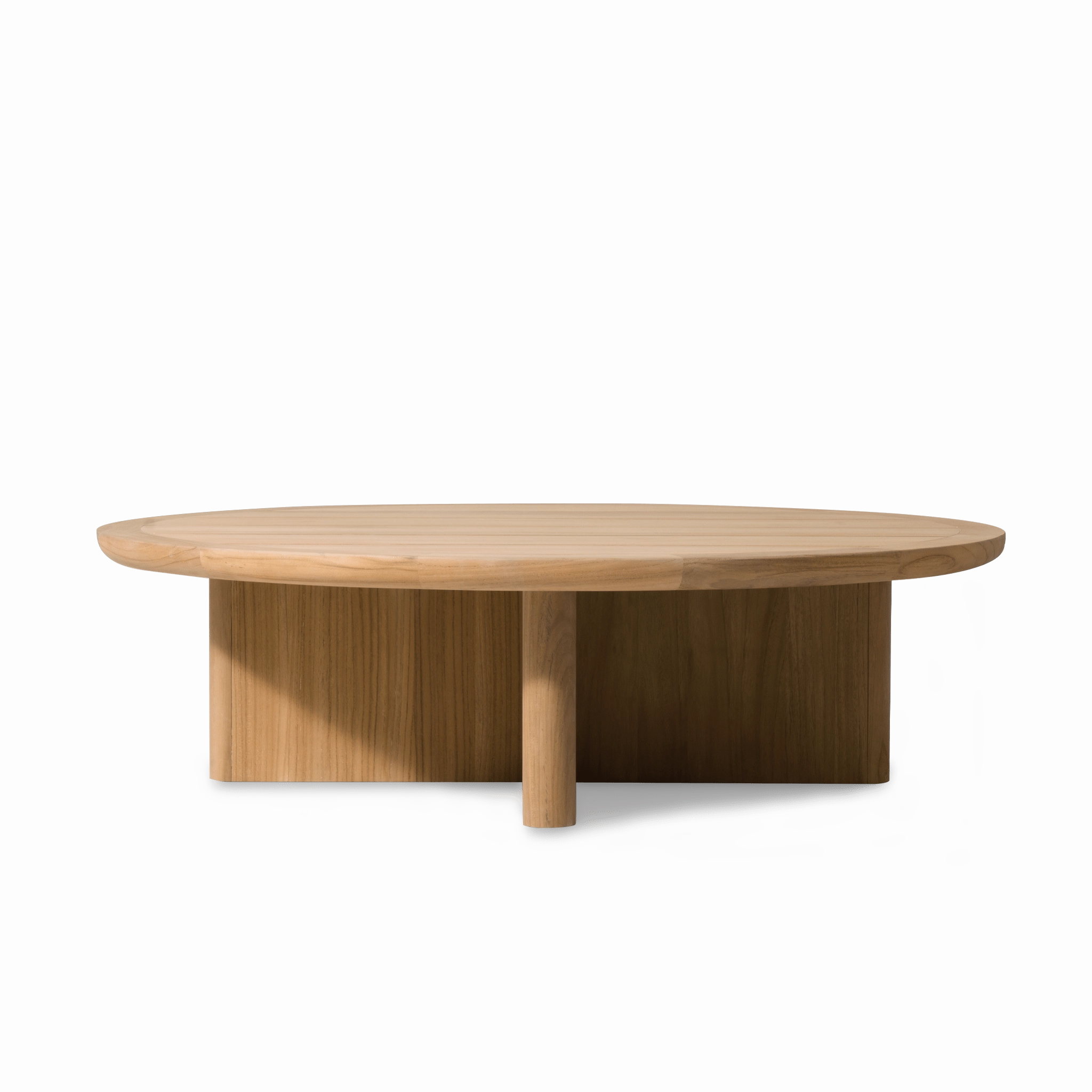 Victoria Teak Round Slatted Coffee Table