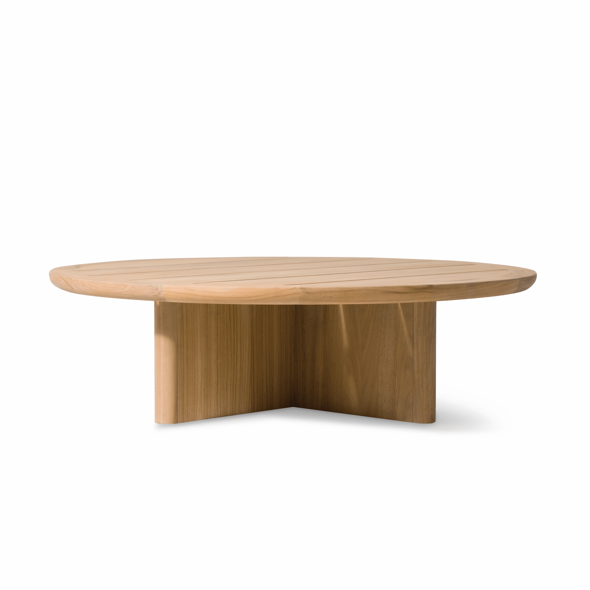 Victoria Teak Round Slatted Coffee Table