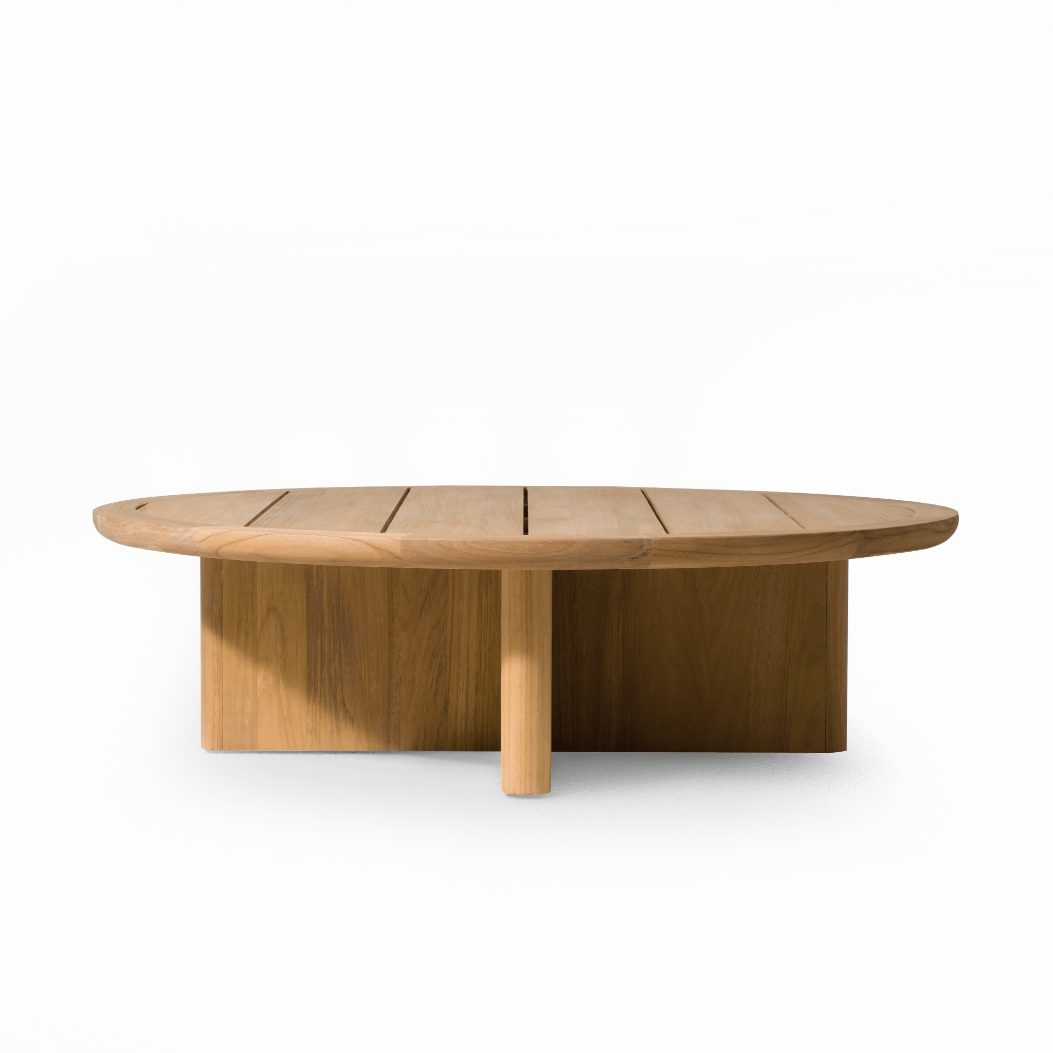 Victoria Teak Round Slatted Coffee Table