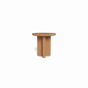 Victoria Teak Round Slatted Side Tableoutdoor side table for patio furniture