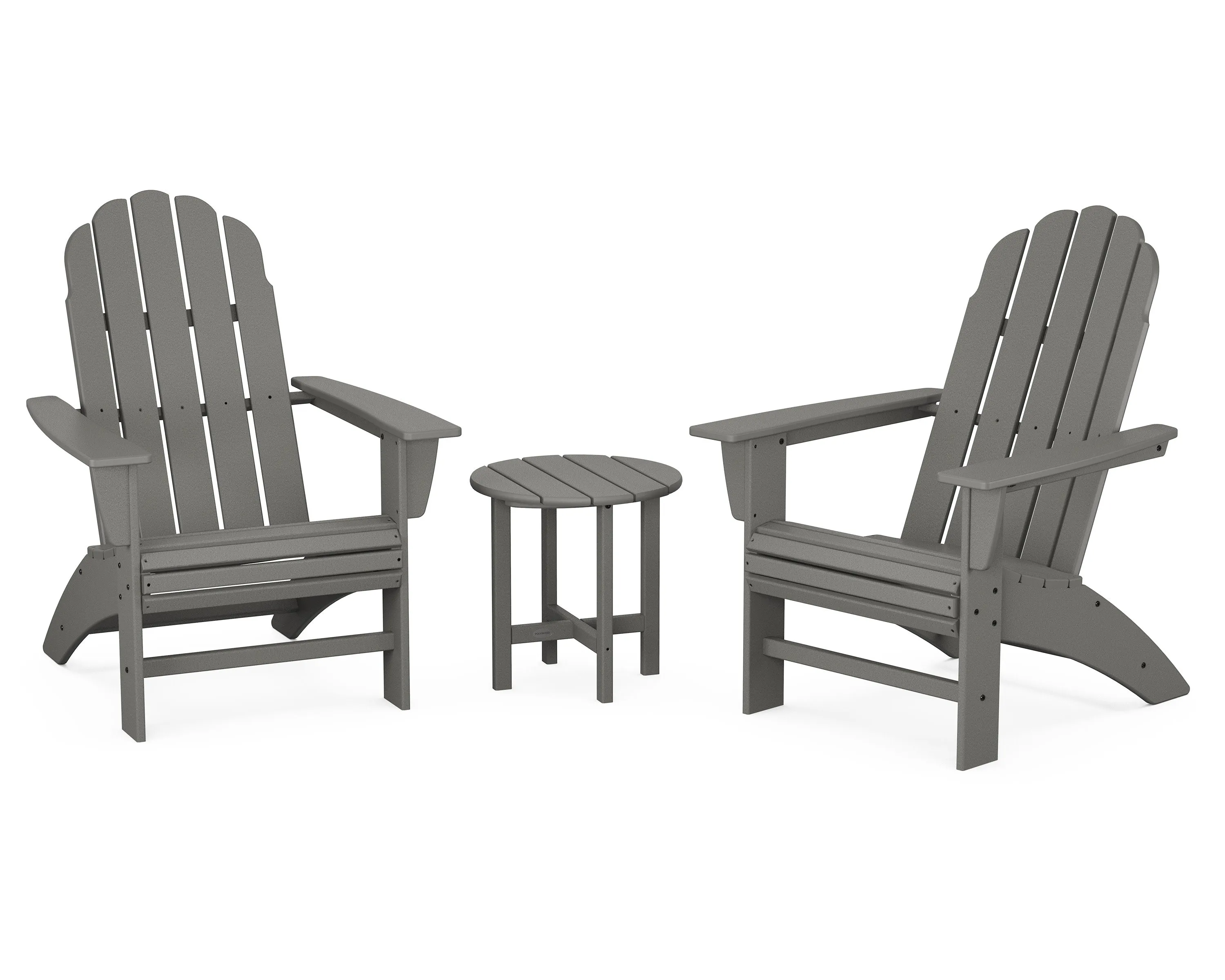 Vineyard 3-Piece Curveback Adirondack Setoutdoor patio dining furniture set