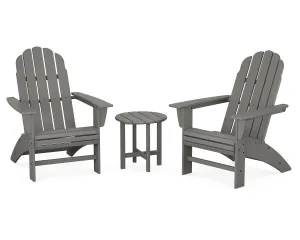 Vineyard 3-Piece Curveback Adirondack Setoutdoor patio dining furniture set
