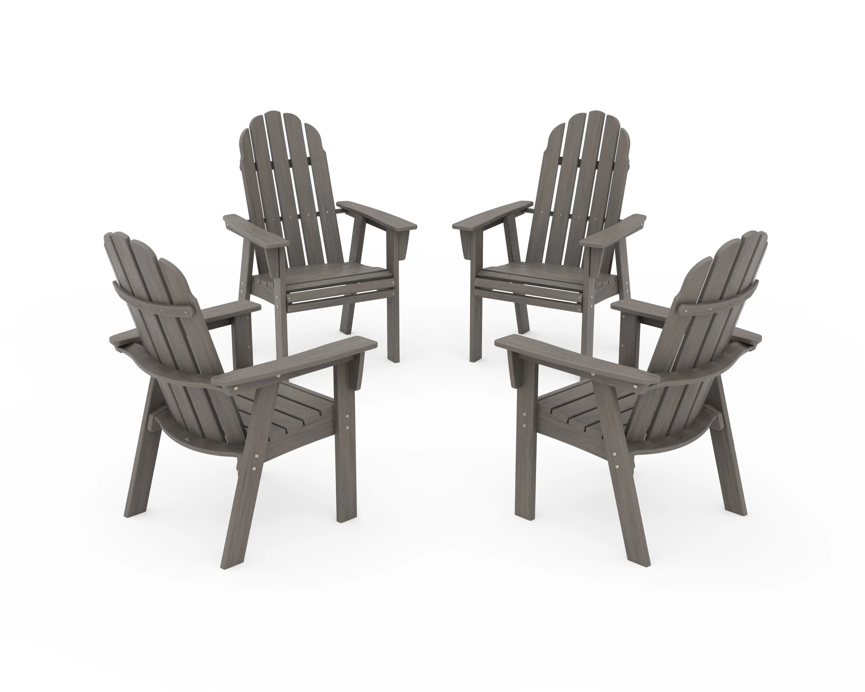Vineyard 4-Piece Curveback Upright Adirondack Conversation Set
