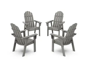 Vineyard 4-Piece Curveback Upright Adirondack Conversation Setoutdoor patio dining furniture set