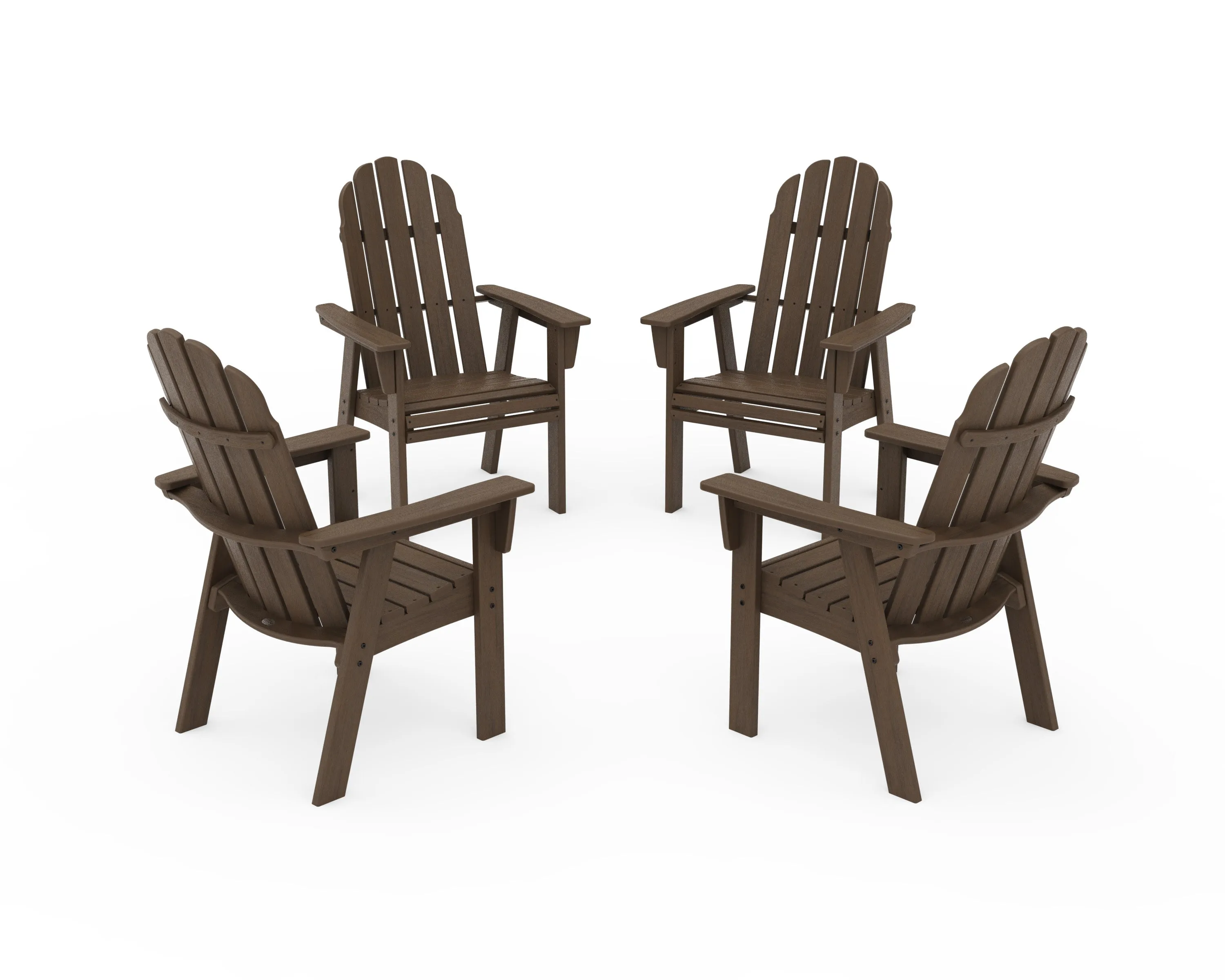 Vineyard 4-Piece Curveback Upright Adirondack Conversation Set