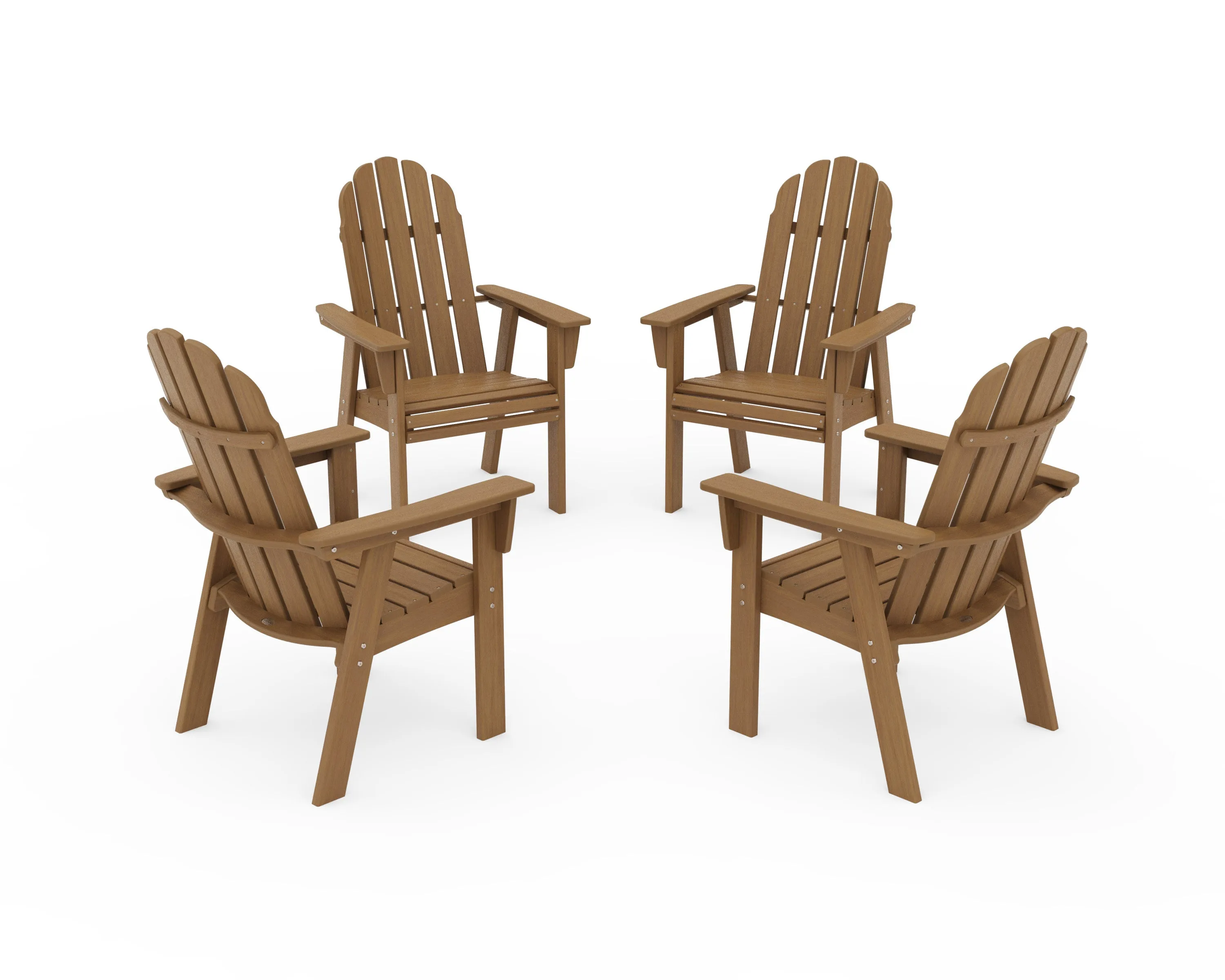 Vineyard 4-Piece Curveback Upright Adirondack Conversation Set