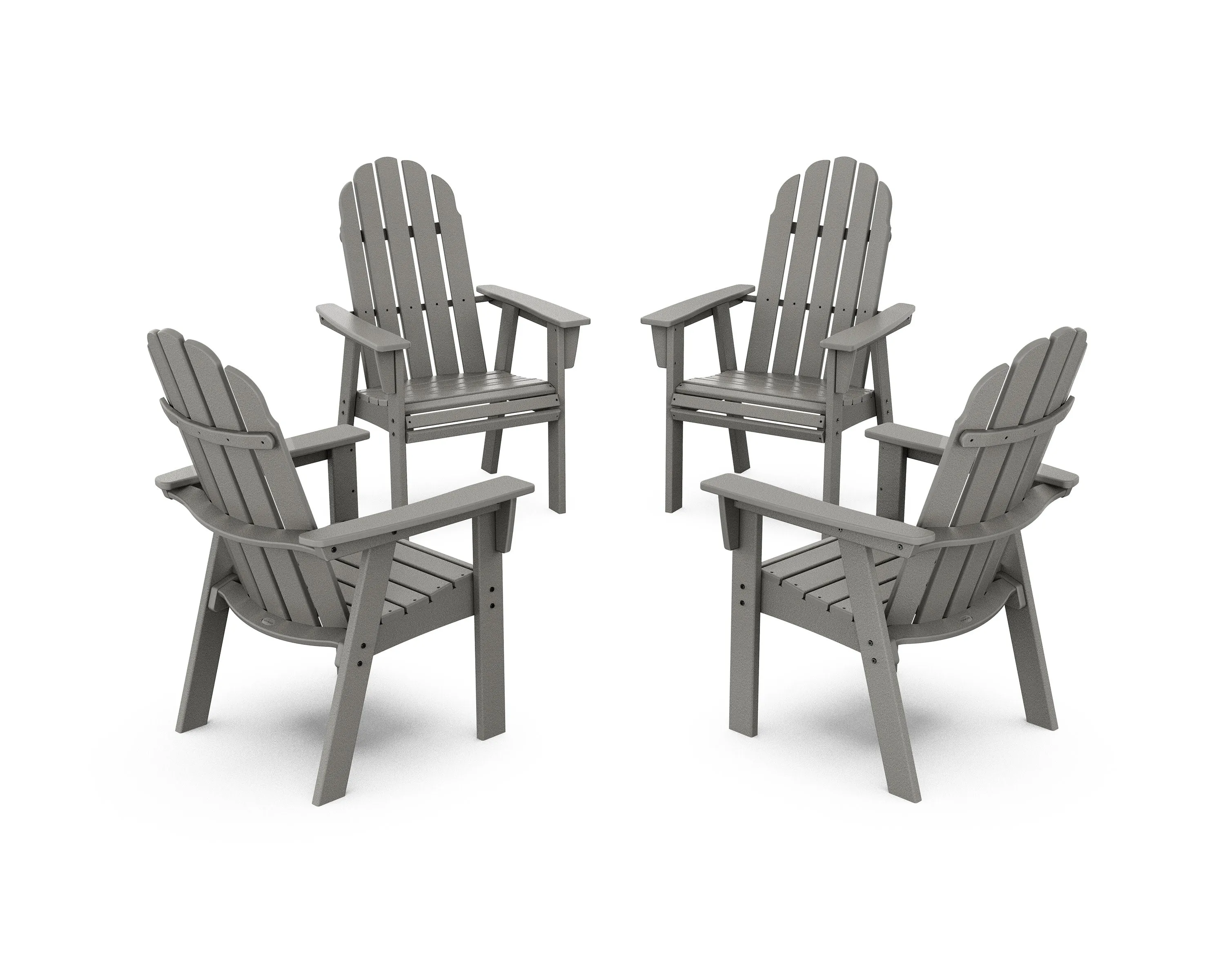 Vineyard 4-Piece Curveback Upright Adirondack Conversation Setoutdoor patio dining furniture set