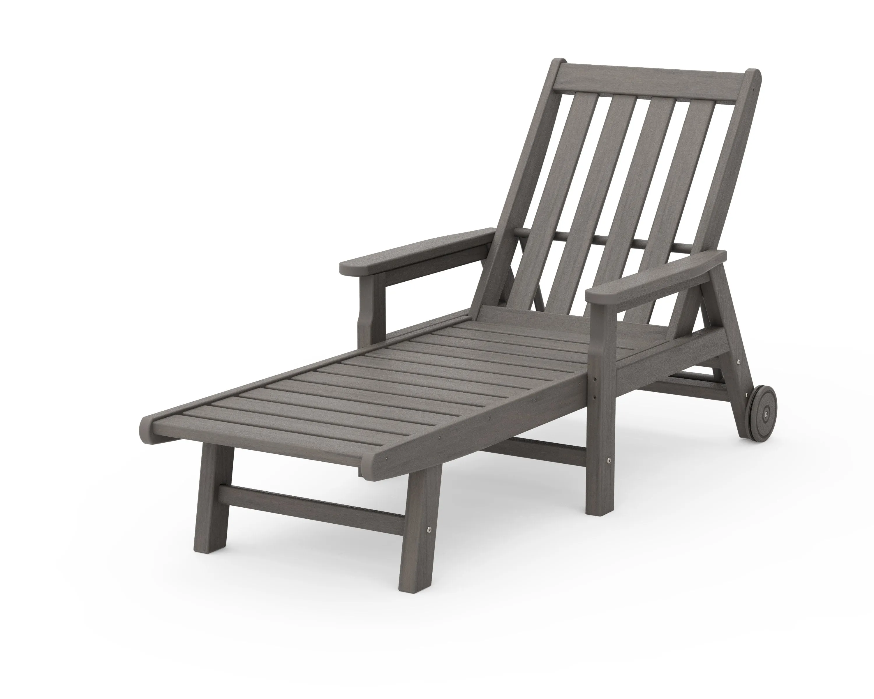 Vineyard Chaise with Arms and Wheels