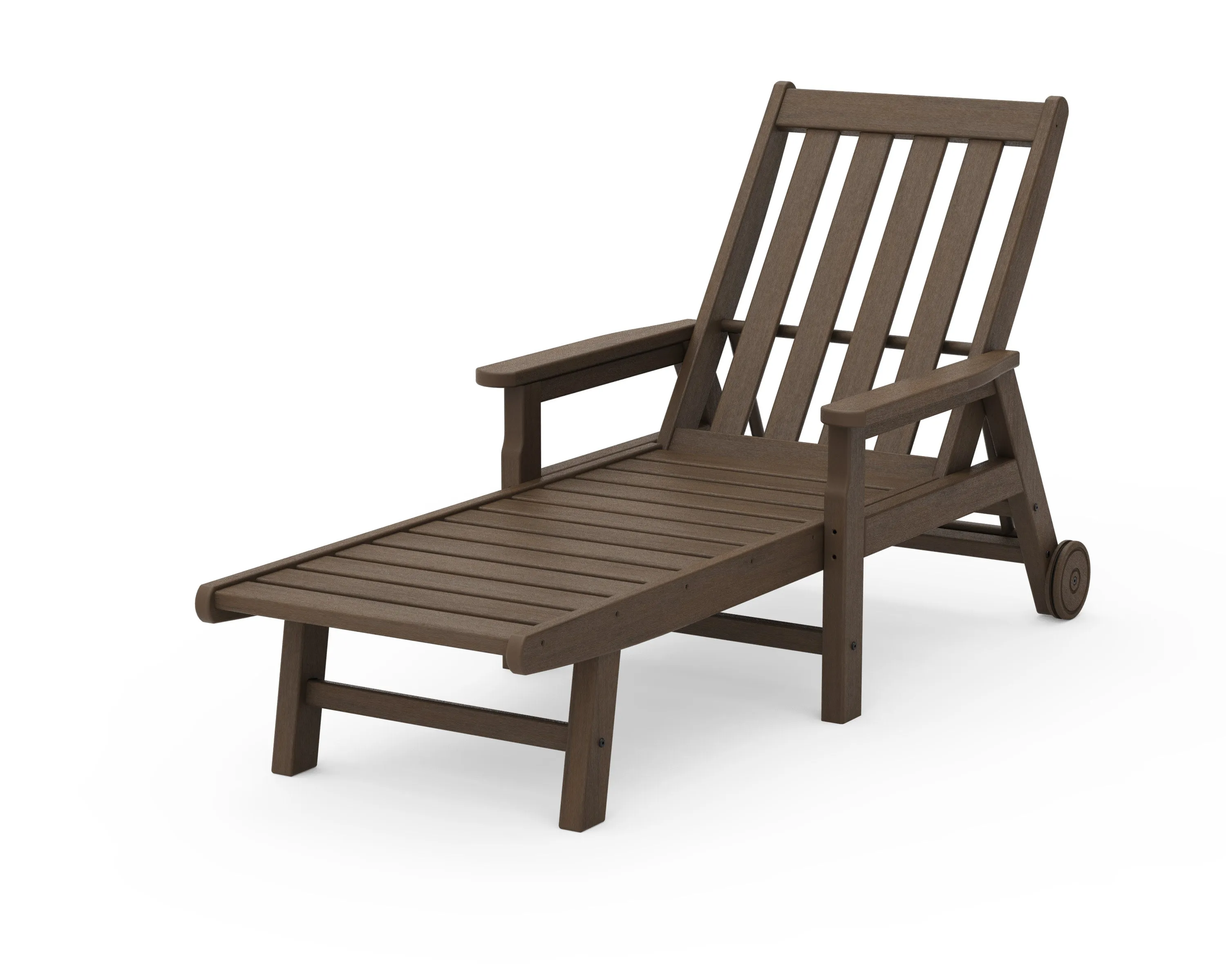 Vineyard Chaise with Arms and Wheels