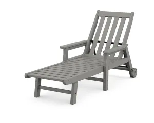 Vineyard Chaise with Arms and Wheelsoutdoor patio dining furniture set