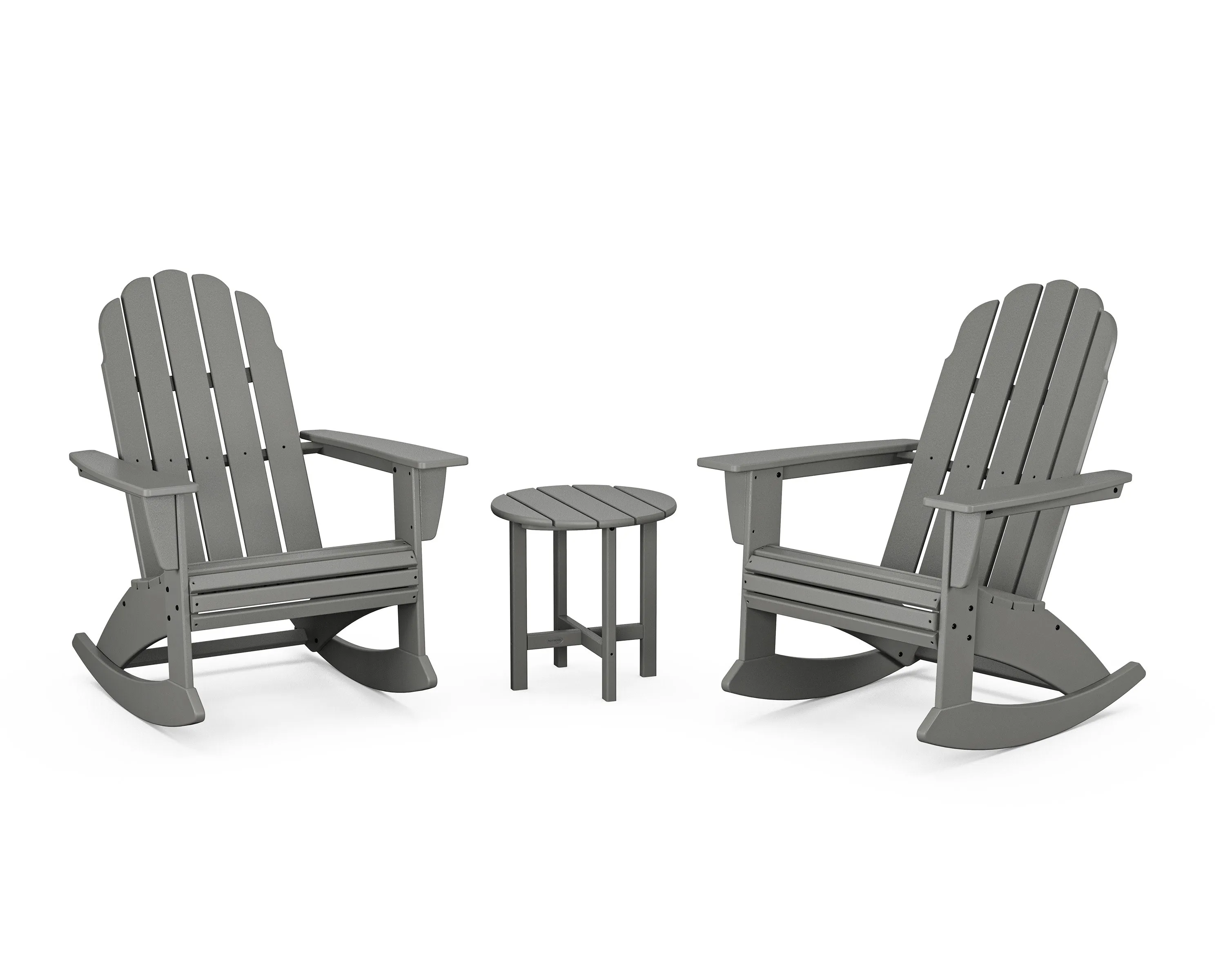 Vineyard Curveback 3-Piece Adirondack Rocking Chair Setoutdoor patio dining furniture set