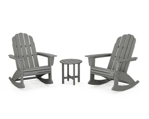 Vineyard Curveback 3-Piece Adirondack Rocking Chair Setoutdoor patio dining furniture set