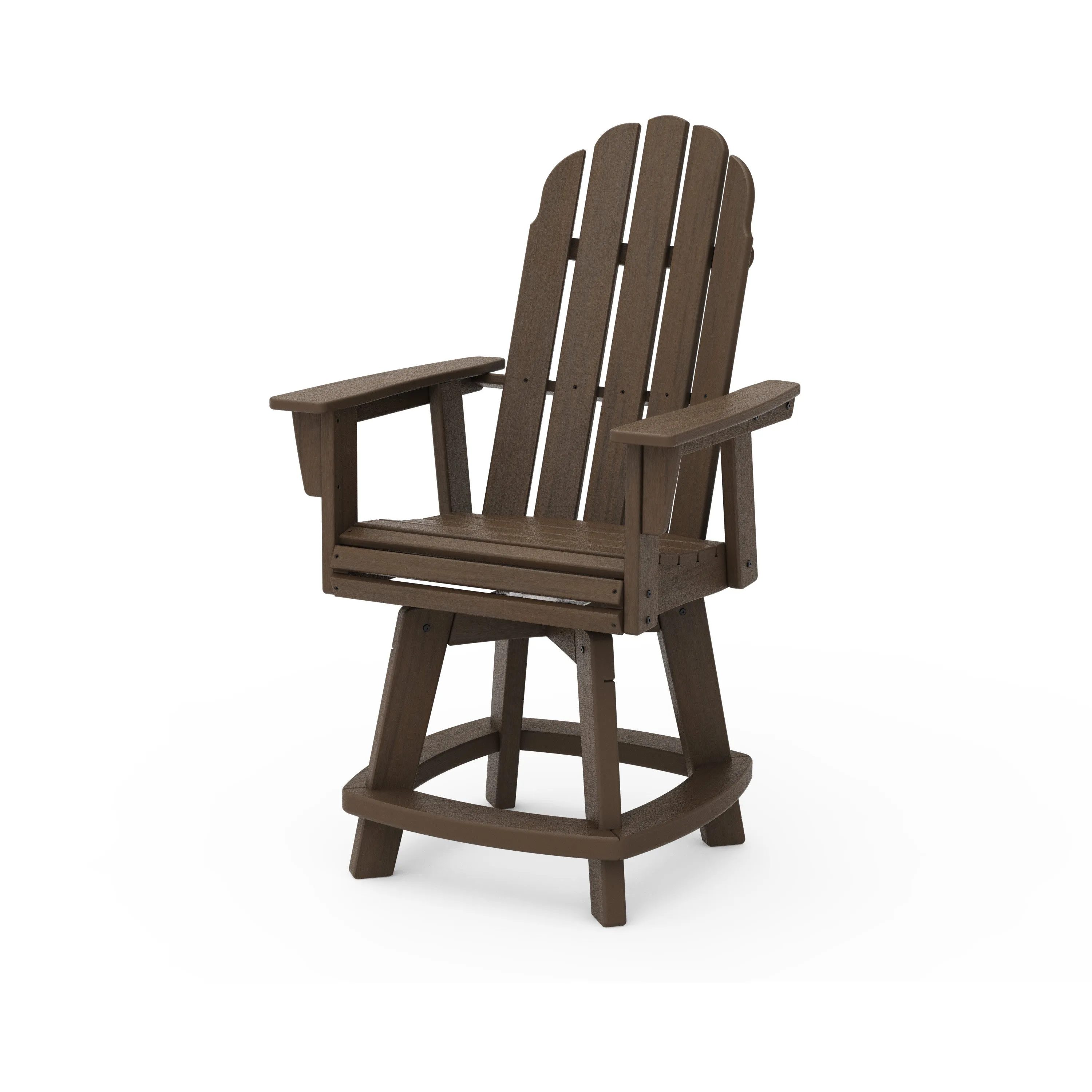 Vineyard Curveback Adirondack Swivel Counter Chair