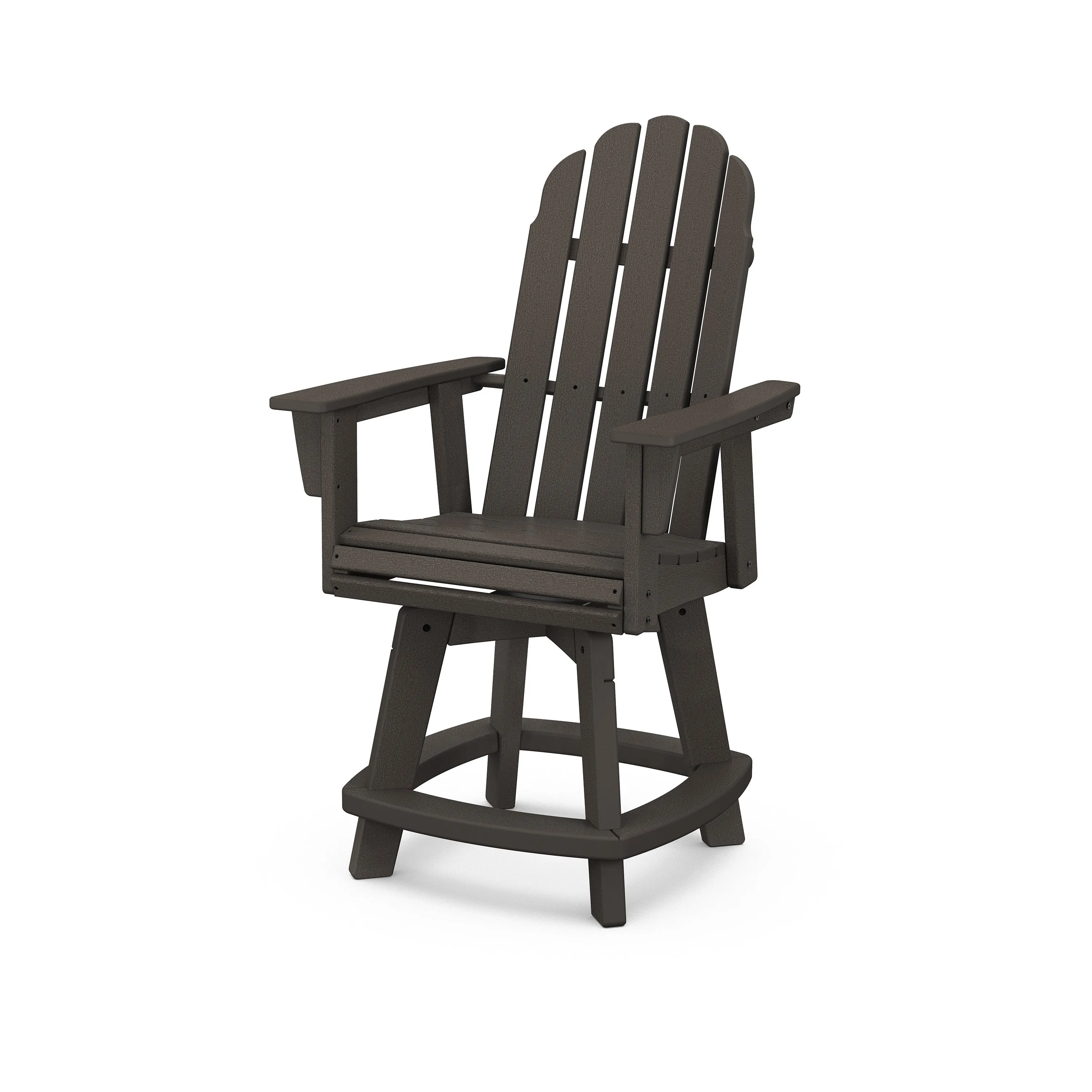 Vineyard Curveback Adirondack Swivel Counter Chair