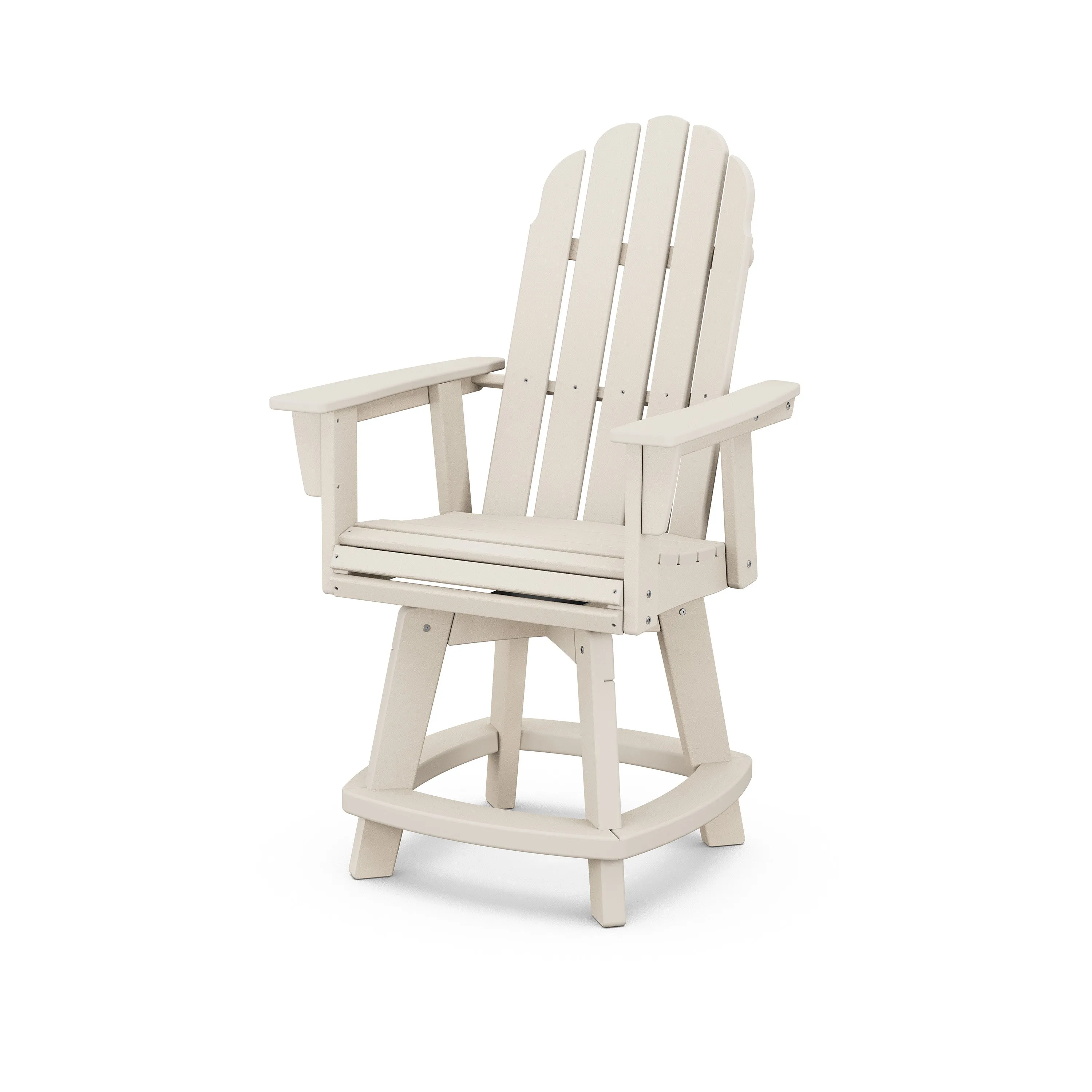 Vineyard Curveback Adirondack Swivel Counter Chair