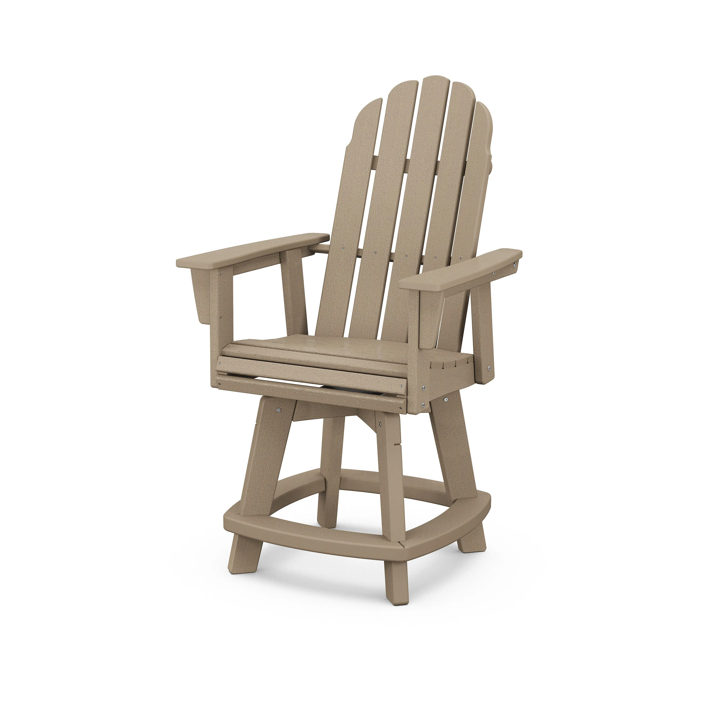 Vineyard Curveback Adirondack Swivel Counter Chair