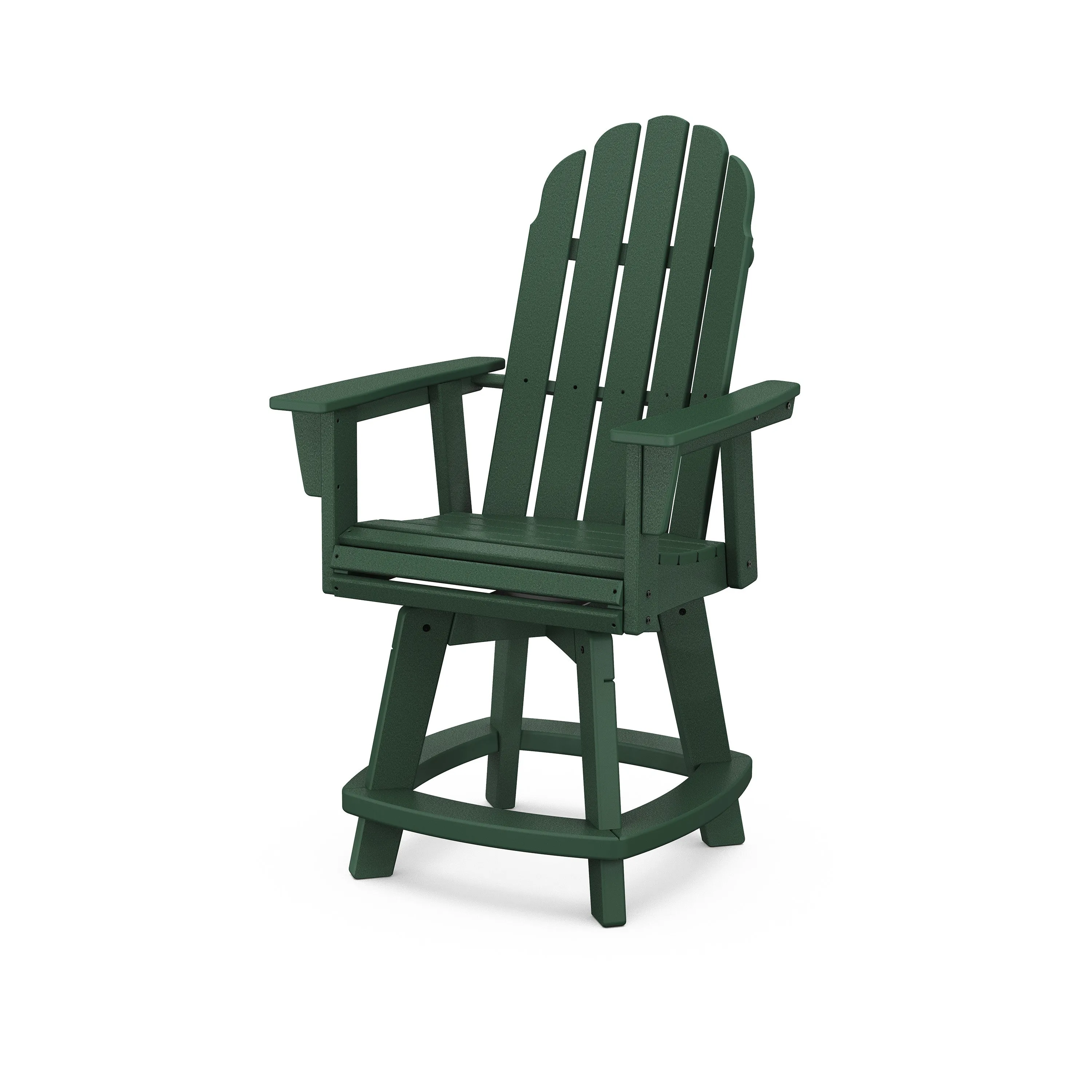 Vineyard Curveback Adirondack Swivel Counter Chair