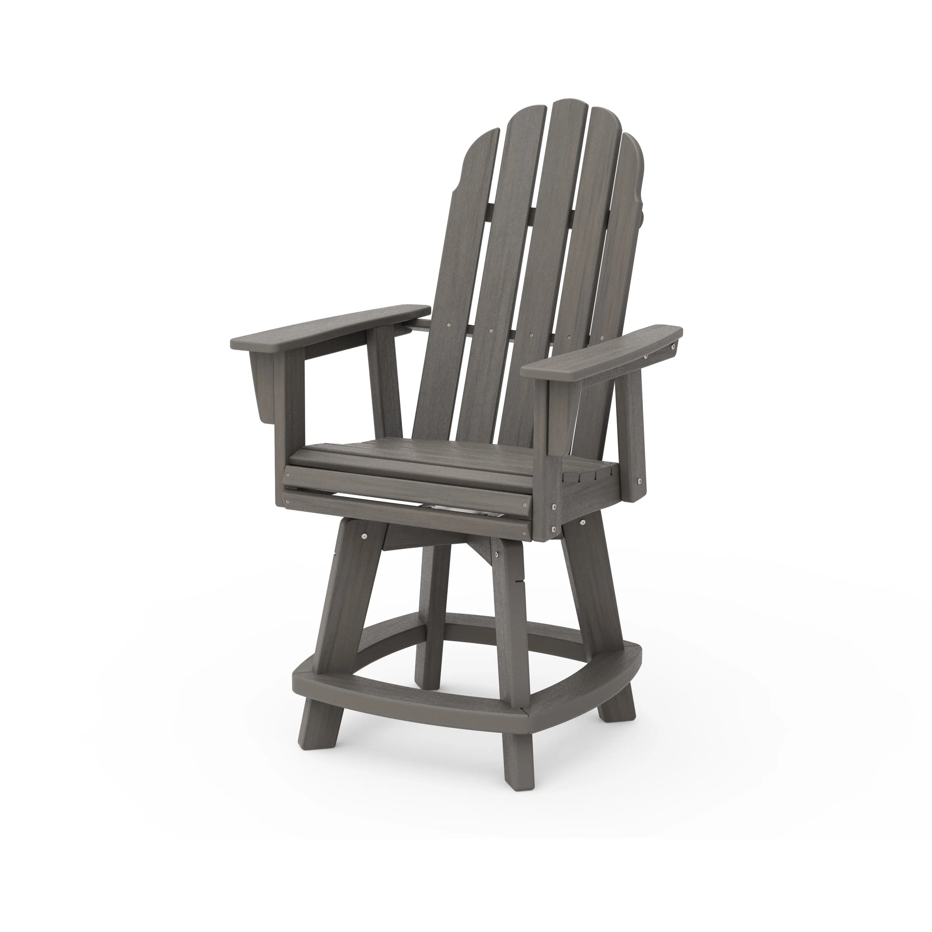 Vineyard Curveback Adirondack Swivel Counter Chair