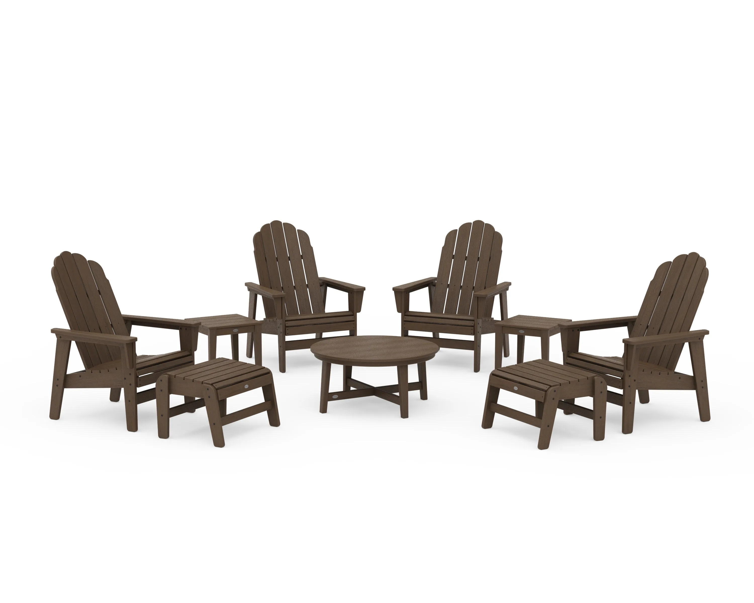 Vineyard Grand Upright Adirondack 9-Piece Conversation Set
