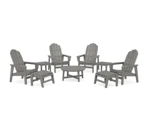 Vineyard Grand Upright Adirondack 9-Piece Conversation Setoutdoor patio dining furniture set
