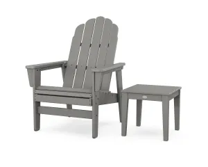 Vineyard Grand Upright Adirondack Chair with Side Tableoutdoor patio dining furniture set