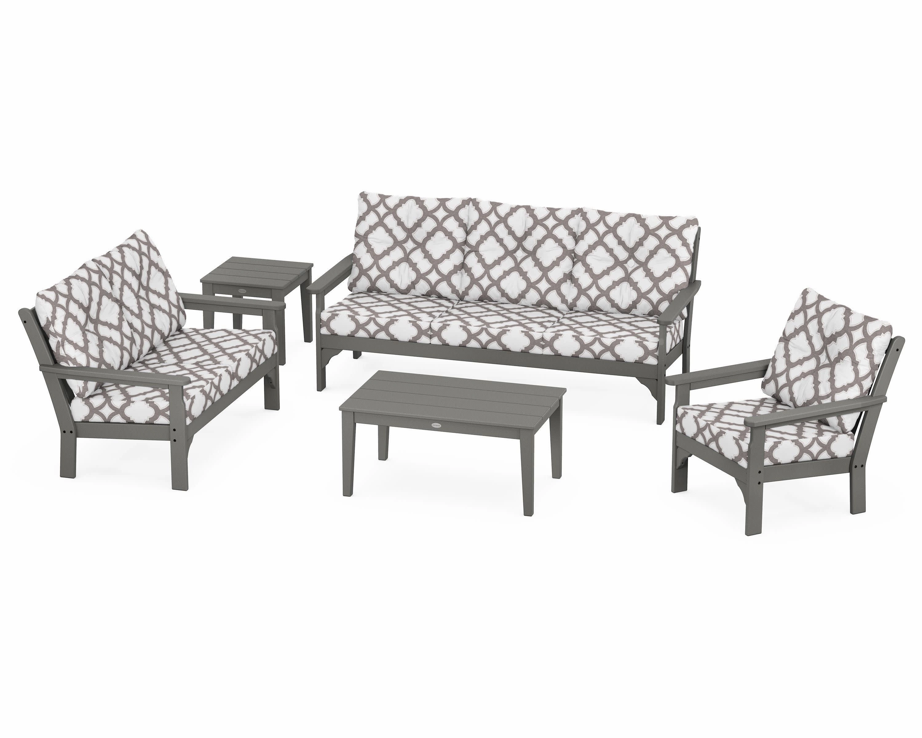 Vineyard 5 Piece Deep Seating Set