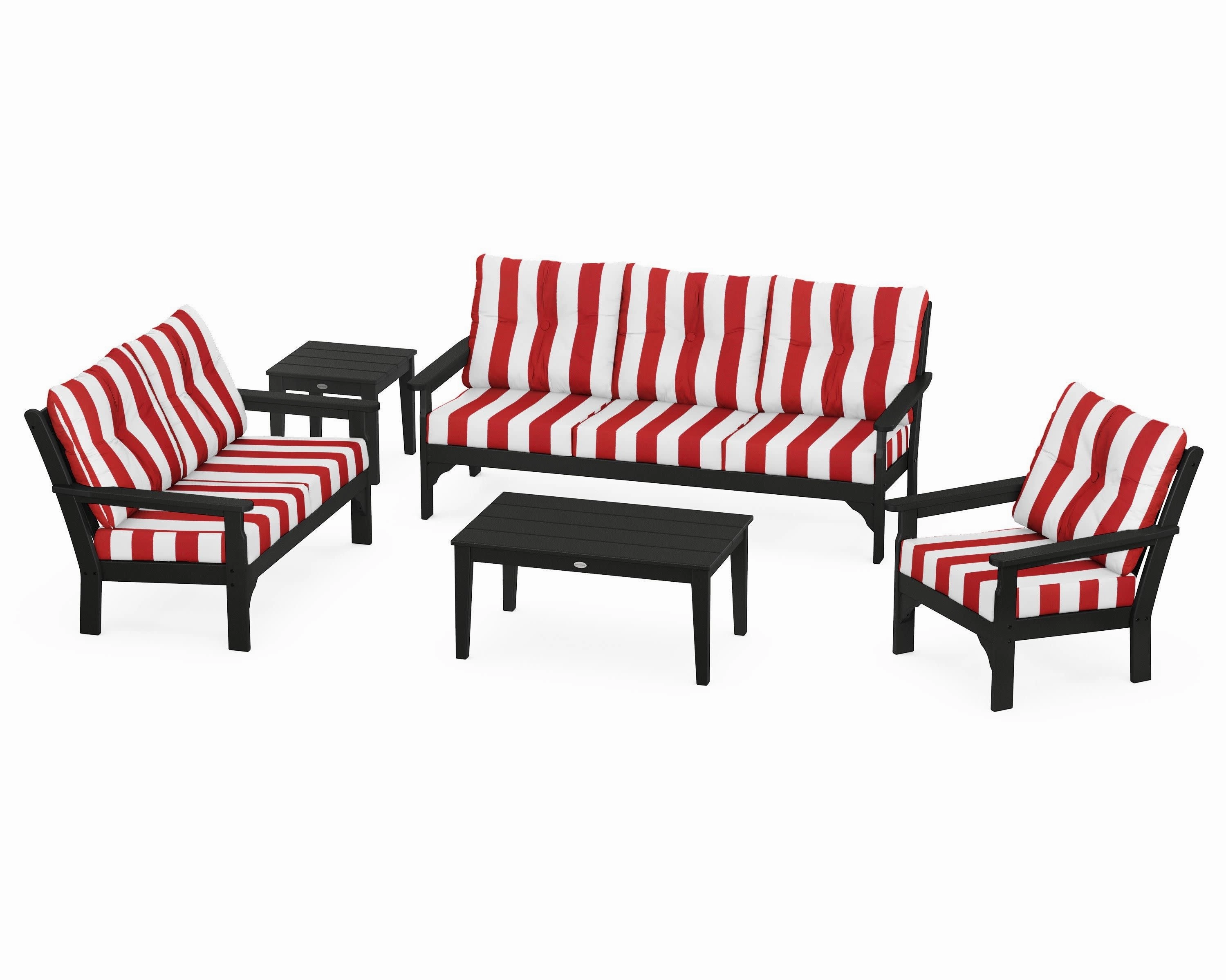 Vineyard 5 Piece Deep Seating Set