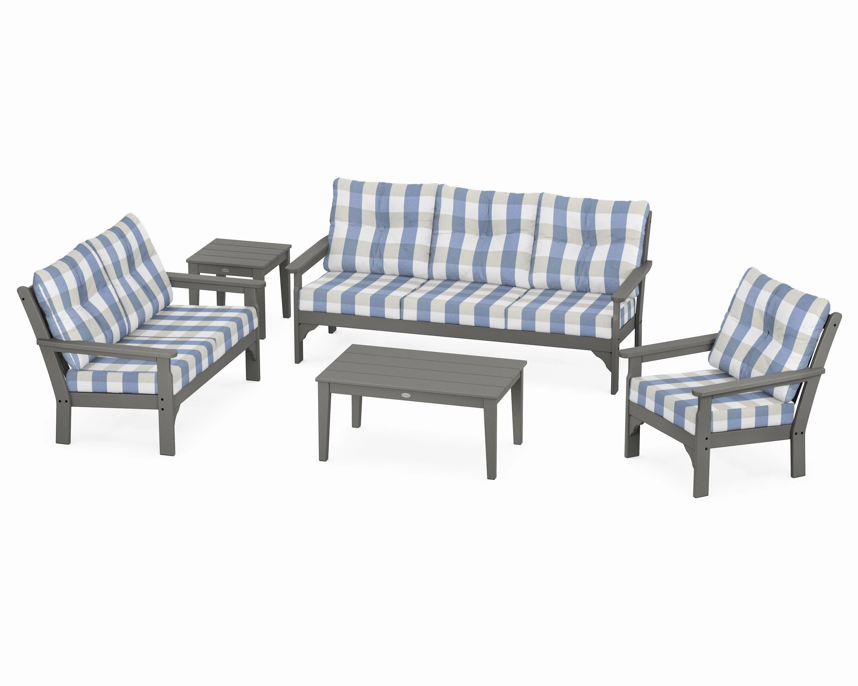 Vineyard 5 Piece Deep Seating Set