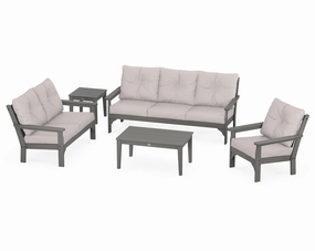 Vineyard 5 Piece Deep Seating Setoutdoor patio dining furniture set