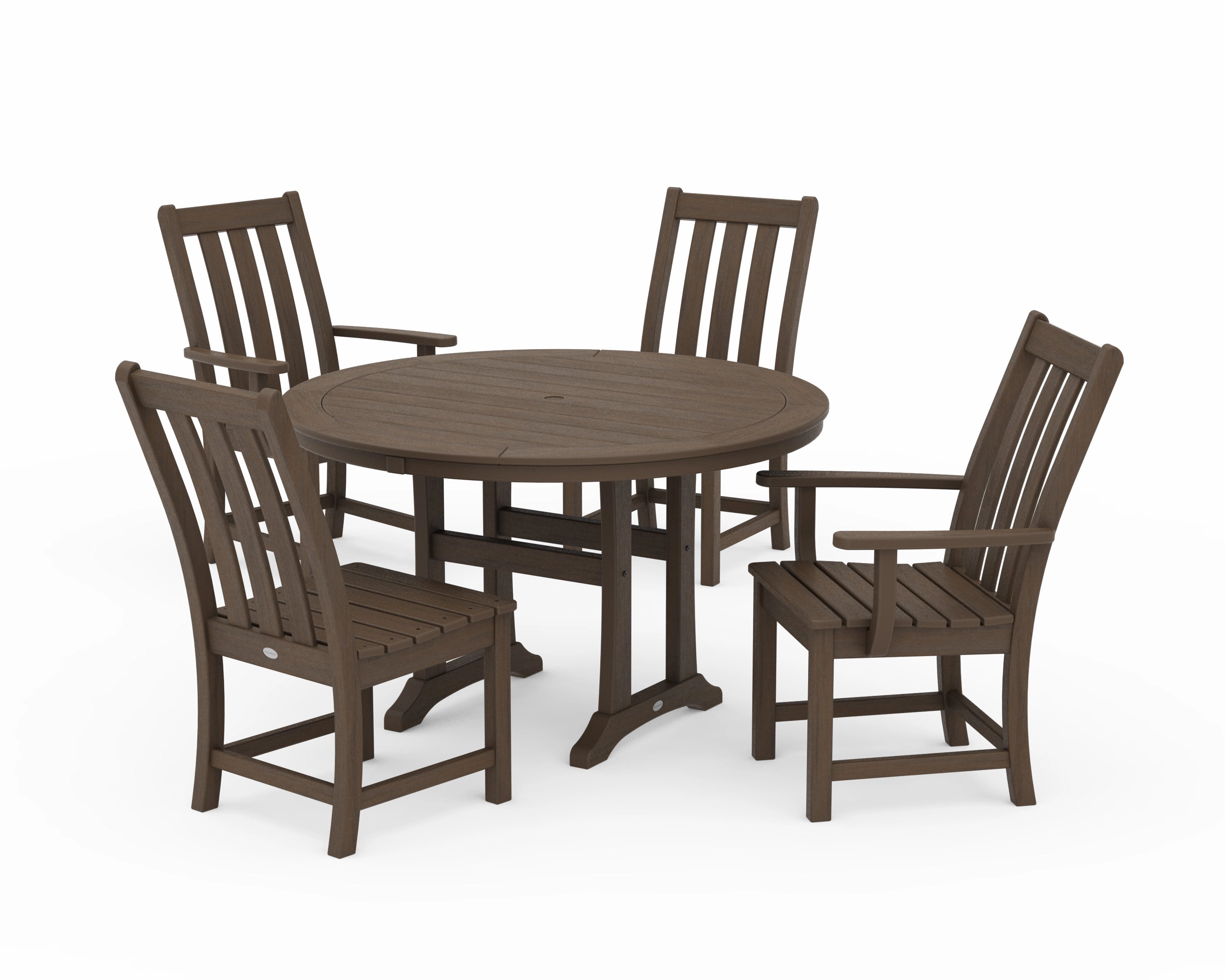 Vineyard 5-Piece Nautical Trestle Dining Set