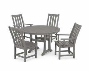 Vineyard 5-Piece Nautical Trestle Dining Setoutdoor patio furniture set