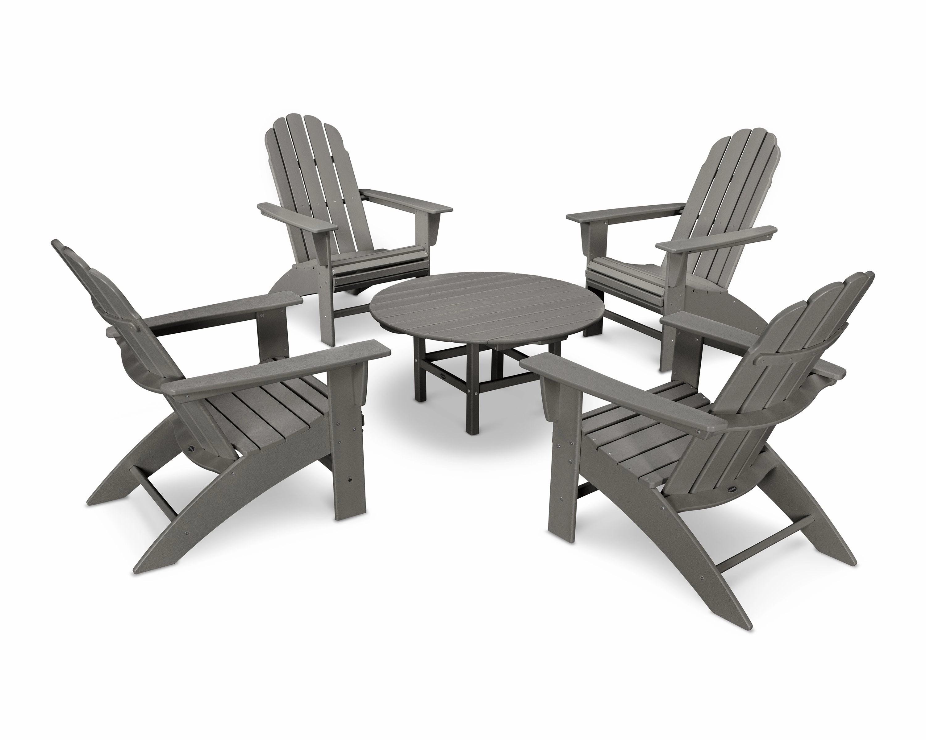 Vineyard 5-Piece Oversized Adirondack Setoutdoor patio dining furniture set