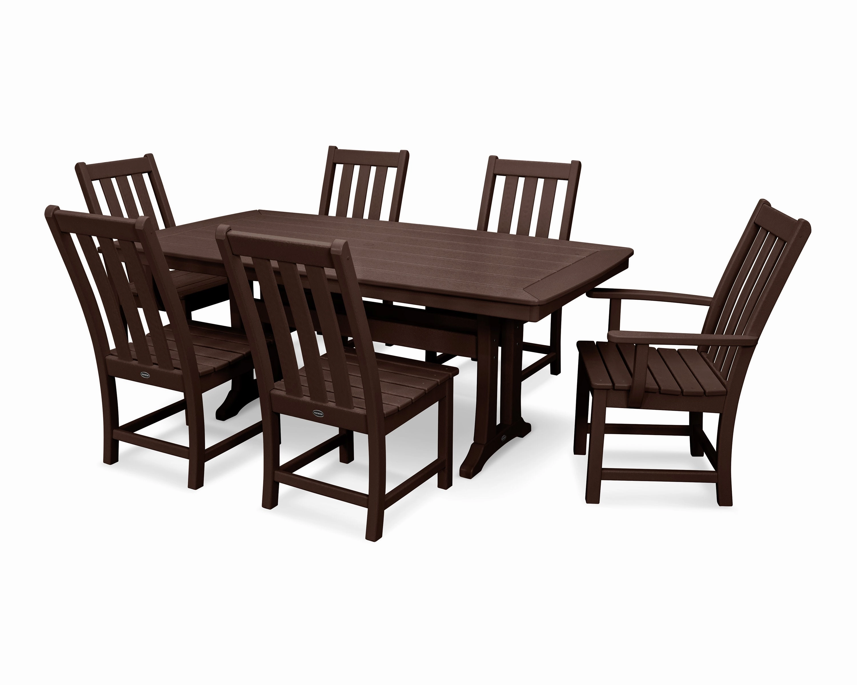 Vineyard 7-Piece Dining Set with Trestle Legs