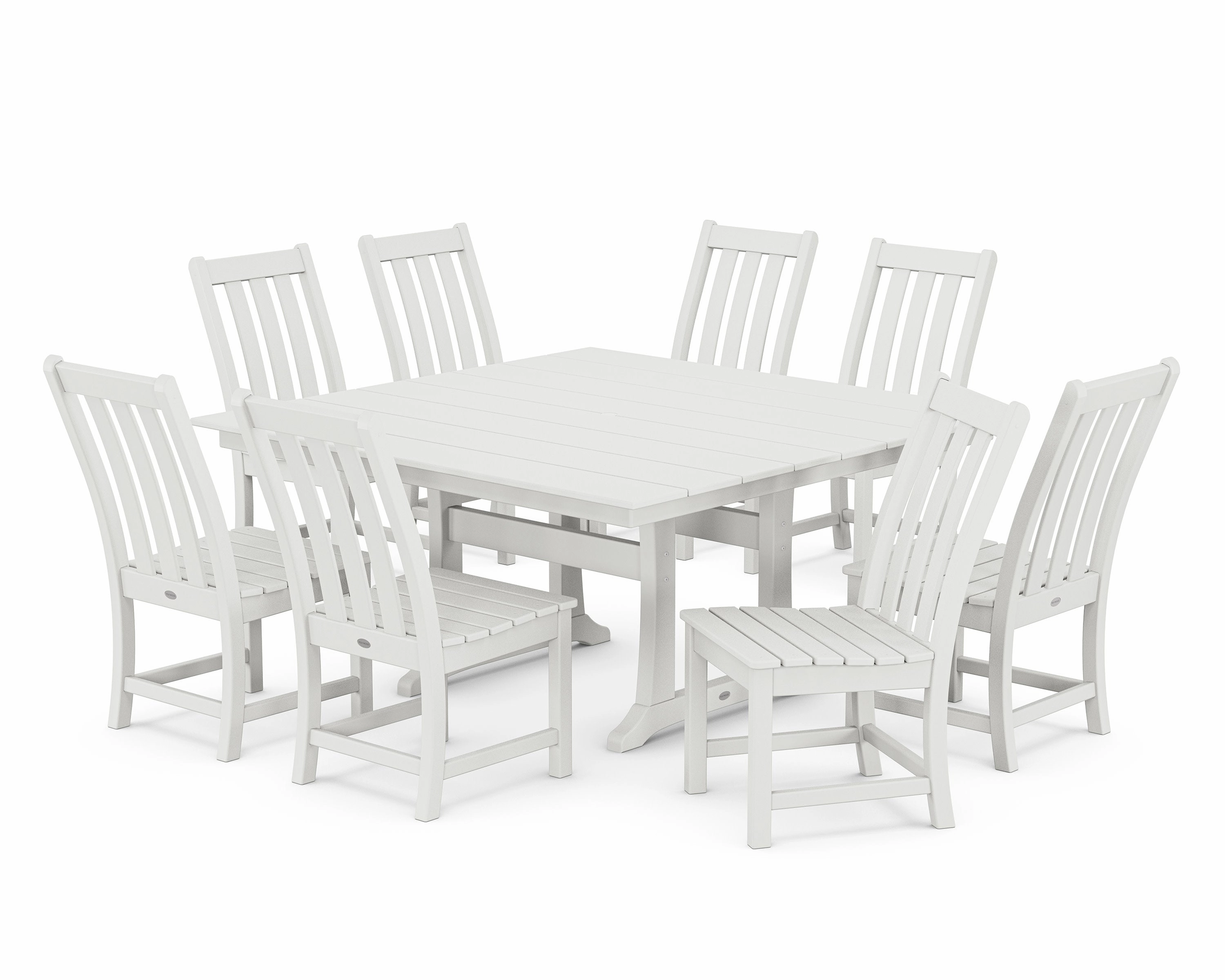 Vineyard 9-Piece Farmhouse Trestle Dining Set