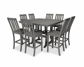 Vineyard 9-Piece Nautical Trestle Bar Setoutdoor patio furniture set