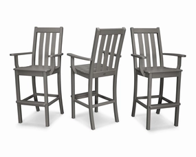 Vineyard Bar Arm Chair 3-Packoutdoor patio furniture set
