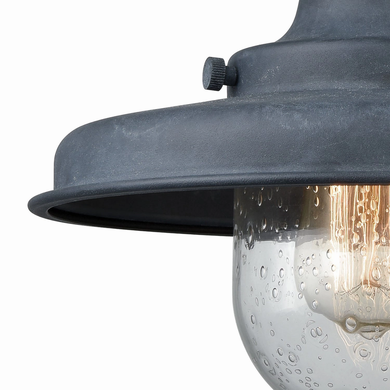 Vinton Station One Light Outdoor Wall Sconce Aged Zinc