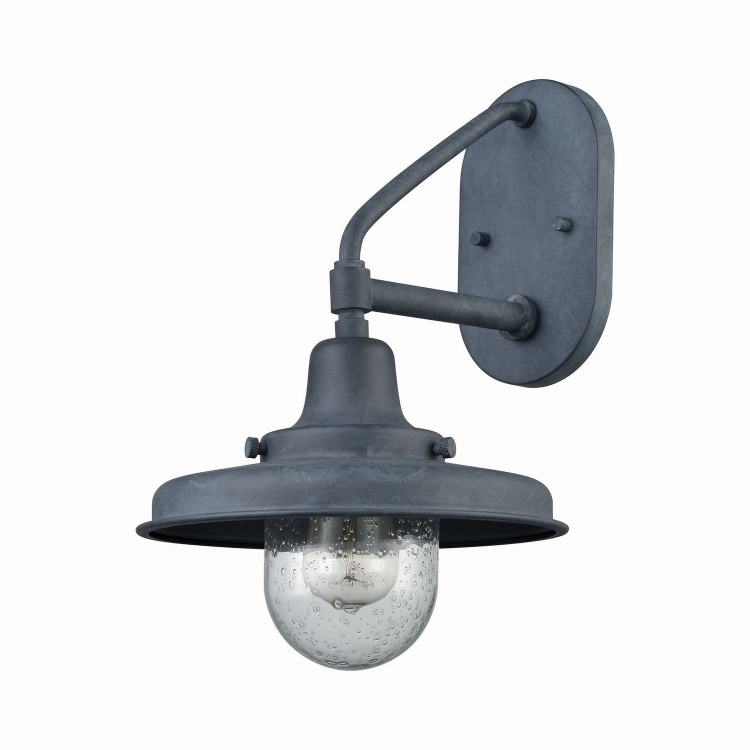 Vinton Station One Light Outdoor Wall Sconce Aged Zinc