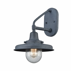 Vinton Station One Light Outdoor Wall Sconce Aged ZincOutdoor wall sconces with motion sensor