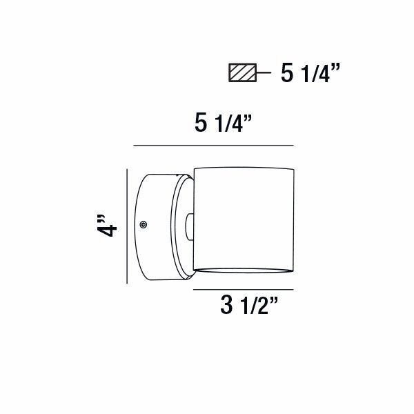 Volume LED Outdoor Wall Mount Graphite Grey
