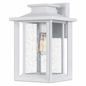 Wakefield One Light Outdoor Wall Mount Matte WhiteOutdoor wall sconces with motion sensor